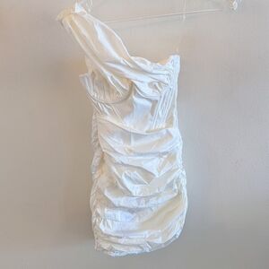 House of CB White Dress with Pink Accent